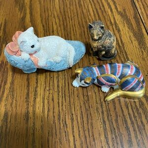 Colorful Ceramic Cat Figurines